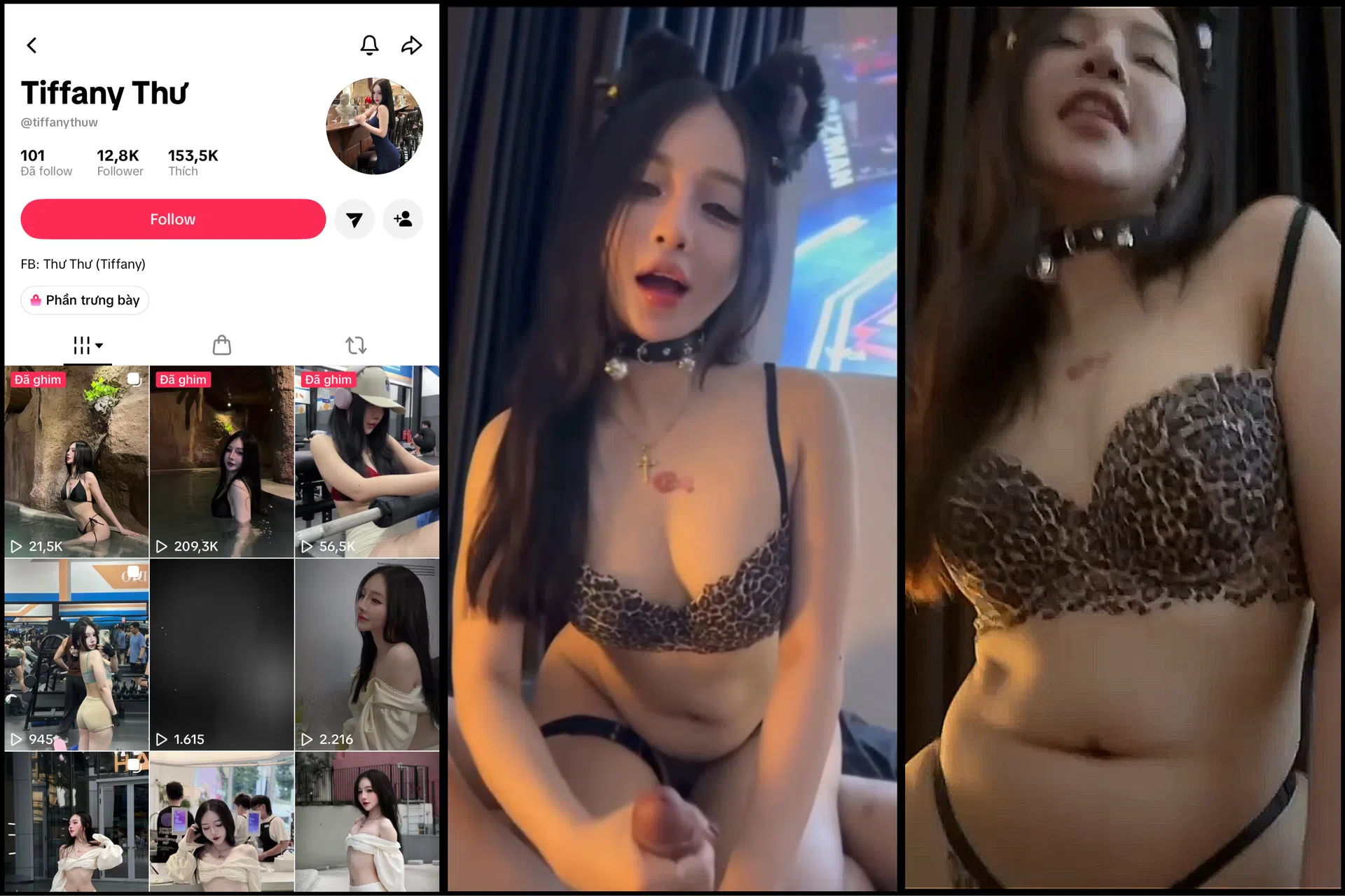 Ảnh thumbnail video [Hot] Full clip Hot TikToker Gymer Tiffany Thư xinh đẹp lộ video bú cu rên la nhìn mặt dâm đãng nứng vl Part 1